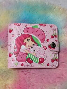 Strawberry Shortcake Girl Pink Snap Wallet